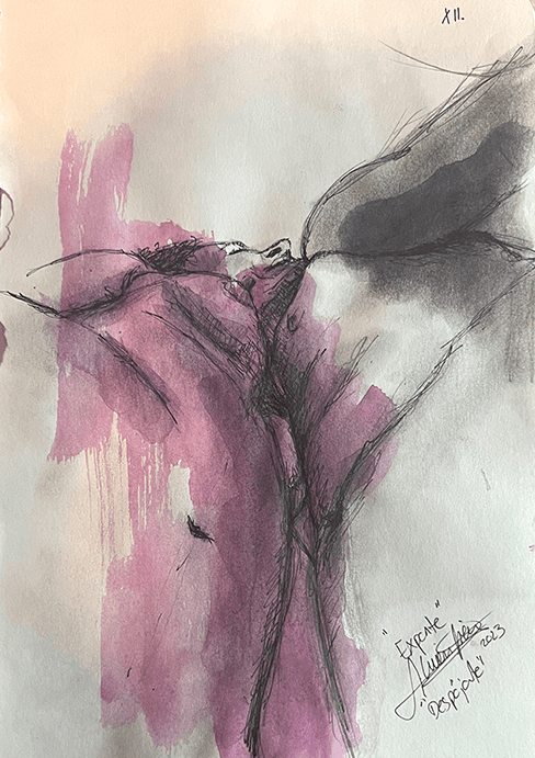 "Exponte & Despójate XII" ~ Acuarela (A5) - Imagen 2
