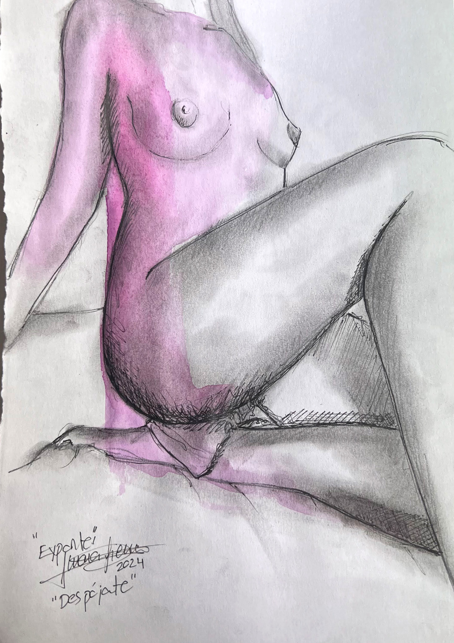 "Exponte & Despójate XXIV" ~ Acuarela (A5) - Imagen 2
