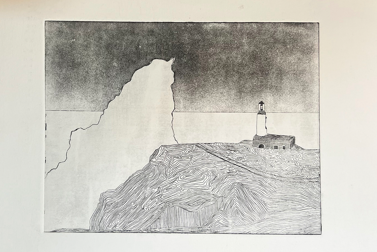 "El guardián del borde" ~ Litografía (A4) - Image 3